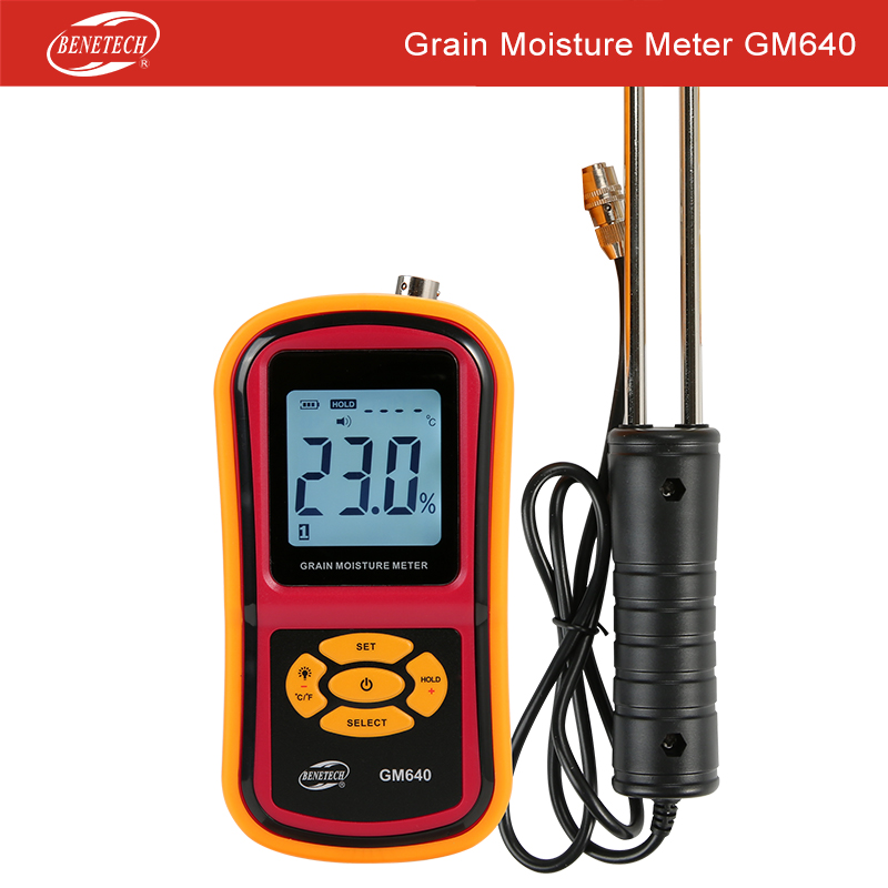 GM640 Portable Digital Rice Corn Wheat Grain Moisture Meter Tester Range 5%~30% 